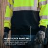 image:imageErgodyne UnisexAdult Glowear 8311bk Essential Hivis Hooded Sweatshirt  Type R Class 3 Black BottomLime