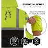 image:imageErgodyne UnisexAdult Glowear 8311bk Essential Hivis Hooded Sweatshirt  Type R Class 3 Black BottomLime