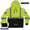 image:imageErgodyne UnisexAdult Glowear 8311bk Essential Hivis Hooded Sweatshirt  Type R Class 3 Black BottomLime