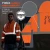image:imageErgodyne UnisexAdult Glowear 8311bk Essential Hivis Hooded Sweatshirt  Type R Class 3 Black BottomOrange