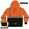 image:imageErgodyne UnisexAdult Glowear 8311bk Essential Hivis Hooded Sweatshirt  Type R Class 3 Black BottomOrange