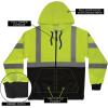 image:imageErgodyne UnisexAdult Glowear 8312bk Essential Hivis Hooded Zipup Sweatshirt  Type R Class 3 Black BottomLime