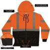 image:imageErgodyne UnisexAdult Glowear 8312bk Essential Hivis Hooded Zipup Sweatshirt  Type R Class 3 Black BottomOrange