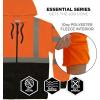 image:imageErgodyne UnisexAdult Glowear 8312bk Essential Hivis Hooded Zipup Sweatshirt  Type R Class 3 Black BottomOrange