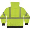 image:imageErgodyne unisexadult Glowear 8317bk Performance Hivis Hooded Sweatshirt  Type R Class 3 Black BottomLime