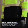image:imageErgodyne unisexadult Glowear 8317bk Performance Hivis Hooded Sweatshirt  Type R Class 3 Black BottomLime