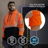 image:imageErgodyne unisexadult Glowear 8317bk Performance Hivis Hooded Sweatshirt  Type R Class 3 Black BottomOrange