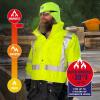 image:imageHigh Visibility Reflective Thermal Jacket Set Includes Outer Rain Shell amp Thermal Jacket with Zip Off SleevesLime