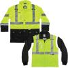image:imageHigh Visibility Reflective Thermal Jacket Set Includes Outer Rain Shell amp Thermal Jacket with Zip Off SleevesLime