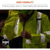 image:imageHigh Visibility Reflective Thermal Jacket Set Includes Outer Rain Shell amp Thermal Jacket with Zip Off SleevesLime