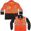 image:imageHigh Visibility Reflective Thermal Jacket Set Includes Outer Rain Shell amp Thermal Jacket with Zip Off SleevesOrange