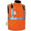 image:imageHigh Visibility Reflective Thermal Jacket Set Includes Outer Rain Shell amp Thermal Jacket with Zip Off SleevesOrange