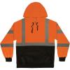 image:imageErgodyne UnisexAdult Glowear 8311bk Essential Hivis Hooded Sweatshirt  Type R Class 3 Black BottomOrange