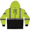image:imageErgodyne UnisexAdult Glowear 8312bk Essential Hivis Hooded Zipup Sweatshirt  Type R Class 3 Black BottomLime