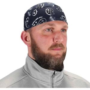 image:imageErgodyne Chill Its 6630 Skull Cap Lined with Terry Cloth Sweatband Sweat Wicking BlueNavy Western
