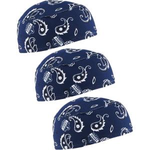 image:imageErgodyne Chill Its 6630 Skull Cap Lined with Terry Cloth Sweatband Sweat Wicking BlueNavy Western3pk