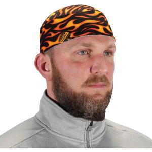 image:imageErgodyne Chill Its 6630 Skull Cap Lined with Terry Cloth Sweatband Sweat Wicking BlueYellow  Orange   Black