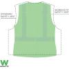 image:imageErgodyne GloWear 8215BAWS Womens High Visibility Vest Breakaway Shoulders and Sides Type R Class 2 Hook amp Loop Hi Vis Vests for Women