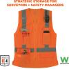image:imageErgodyne GloWear 8247ZWS Womens High Visibility Surveyor Vest 4 Pockets Type R Class 2 Zipper HiVis Vests for Women