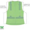 image:imageErgodyne GloWear 8247ZWS Womens High Visibility Surveyor Vest 4 Pockets Type R Class 2 Zipper HiVis Vests for Women