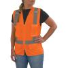 image:imageErgodyne GloWear 8247ZWS Womens High Visibility Surveyor Vest 4 Pockets Type R Class 2 Zipper HiVis Vests for Women