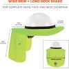 image:imageErgodyne ChillIts 6662 FR Hard Hat Sun Shade with Neck Shade Universal Design to fit Hard Hats and Safety Helmets