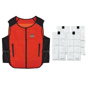 image:imageErgodyne ChillIts 6260 Lightweight Phase Change Cooling Vest with Rechargeable PacksOrange