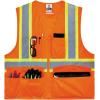 image:imageErgodyne  26183 GloWear 8235ZX ANSI TwoTone High Visibility Orange Safety Vest with XBack Small MediumLargeXLarge