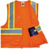 image:imageErgodyne  26183 GloWear 8235ZX ANSI TwoTone High Visibility Orange Safety Vest with XBack Small MediumLargeXLarge