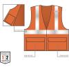 image:imageErgodyne GloWear 8225HL ANSI High Visibility Lime Solid Reflective Safety Vest Hook amp Loop Closure 2XL3XLHook  Loop Orange