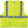 image:imageErgodyne GloWear 8225Z ANSI High Visibility Lime Solid Reflective Safety Vest Zipper Closure SmallMedium