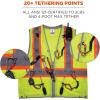 image:imageErgodyne GloWear 8231TVK Unisex Adult Tool Tethering Safety Vest Kit Includes 3 Tool LanyardsLime