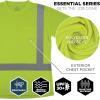 image:imageErgodyne Unisex Adult Glowear 8274 Womens Essential Hivis TShirt  Type R Class 2Lime