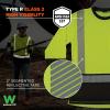 image:imageErgodyne Unisex Adult Glowear 8278bk Womens Performance Hivis Long Sleeve TShirt  Type R Class 2 Black BottomLime