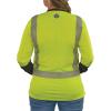 image:imageErgodyne Unisex Adult Glowear 8278bk Womens Performance Hivis Long Sleeve TShirt  Type R Class 2 Black BottomLime