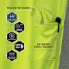 image:imageErgodyne Unisex Adult Glowear 8278bk Womens Performance Hivis Long Sleeve TShirt  Type R Class 2 Black BottomLime