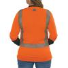 image:imageErgodyne Unisex Adult Glowear 8278bk Womens Performance Hivis Long Sleeve TShirt  Type R Class 2 Black BottomOrange