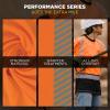 image:imageErgodyne Unisex Adult Glowear 8278bk Womens Performance Hivis Long Sleeve TShirt  Type R Class 2 Black BottomOrange