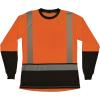 image:imageErgodyne Unisex Adult Glowear 8278bk Womens Performance Hivis Long Sleeve TShirt  Type R Class 2 Black BottomOrange