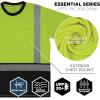 image:imageErgodyne Unisex Adult Glowear 8286bk Essential Hivis TShirt  Type R Class 2 Black BottomLime