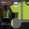 image:imageErgodyne Unisex Adult Glowear 8286bk Essential Hivis TShirt  Type R Class 2 Black BottomLime