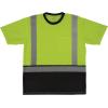 image:imageErgodyne Unisex Adult Glowear 8286bk Essential Hivis TShirt  Type R Class 2 Black BottomLime
