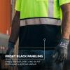 image:imageErgodyne Unisex Adult Glowear 8286bk Essential Hivis TShirt  Type R Class 2 Black BottomLime