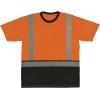 image:imageErgodyne Unisex Adult Glowear 8286bk Essential Hivis TShirt  Type R Class 2 Black BottomOrange