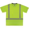 image:imageErgodyne Unisex Adult Glowear 8294bk Performance Hivis TShirt  Type R Class 2 Black BottomLime