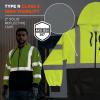 image:imageErgodyne Unisex Adult Glowear 8312bk Essential Hivis Hooded Zipup Sweatshirt  Type R Class 3 Black BottomLime
