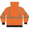 image:imageErgodyne Unisex Adult Glowear 8317bk Performance Hivis Hooded Sweatshirt  Type R Class 3 Black BottomOrange