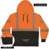 image:imageErgodyne Unisex Adult Glowear 8317bk Performance Hivis Hooded Sweatshirt  Type R Class 3 Black BottomOrange