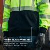image:imageErgodyne Unisex Adult Glowear 8318bk Performance Hivis Hooded Zipup Sweatshirt  Type R Class 3 Black BottomLime