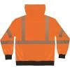 image:imageErgodyne Unisex Adult Glowear 8318bk Performance Hivis Hooded Zipup Sweatshirt  Type R Class 3 Black BottomOrange